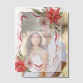 Elegante Coquette Bloemen Kerst Cocktail Party Vellum Uitnodigingen (Offset (Koppel))