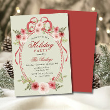 Elegante Coquette Bloemen Kerstfeest