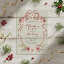 Elegante Coquette Bloemrijke Kerstfeest