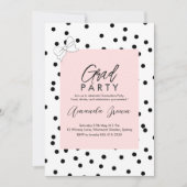 Elegante Coquette Bow afstudeerfeest 2025 Kaart (Voorkant)