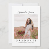 Elegante Coquette Bow afstudeerfeest 2025 Kaart (Achterkant)