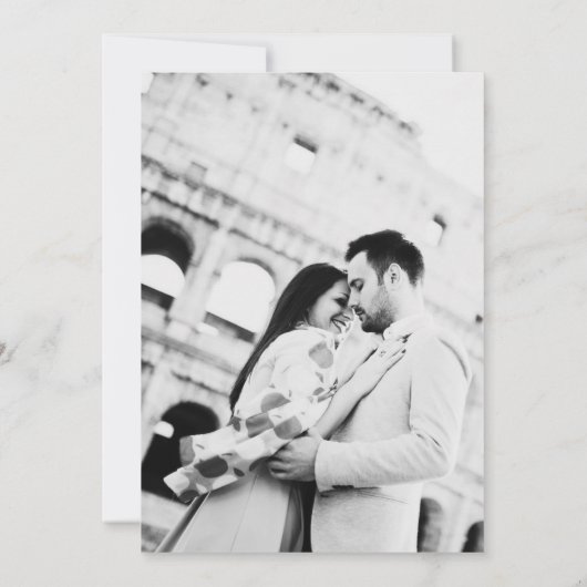 Elegante Coquette Bow Fotobruiloft Bewaar de datum Save The Date (Achterkant)