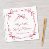 Elegante Coquette Bows Baby Meisje Douche Guest Bo Notitieboek