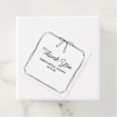 Elegante Coquette Chic Strik Bridal Shower Dank Je Bedankjes Labels (In situ)