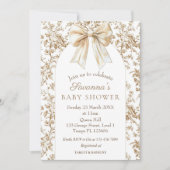 Elegante Coquette Chinoiserie Baby shower Kaart (Voorkant)