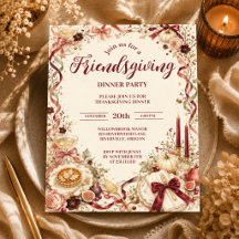 Elegante Coquette Friendsgiving-diner