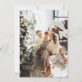 Elegante Coquette Green Bow Arch 2 Foto Kerstmis Feestdagenkaart (Achterkant)