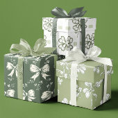 Elegante Coquette Green Shamrocks set van 3 Inpakpapier Vel