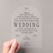 Elegante Coquette Hand getrokken strikken & bruilo Acryl Uitnodigingen (Insitu (Draagbaar))