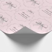 Elegante Coquette Hand getrokken strikken & bruilo Cadeaupapier (Hoek)