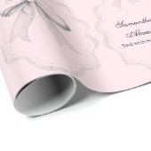 Elegante Coquette Hand getrokken strikken & bruilo Cadeaupapier (Rol Hoek)