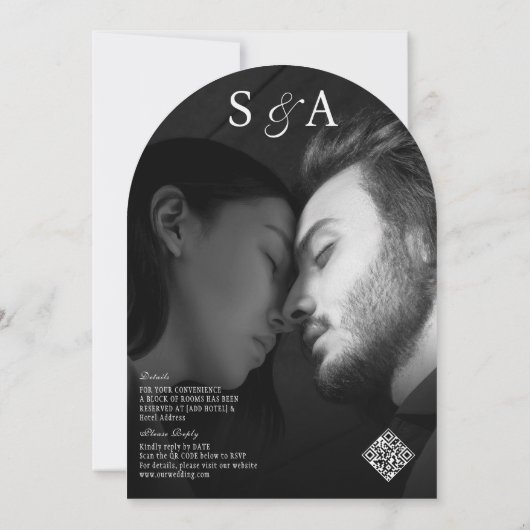 Elegante Coquette Hand getrokken strikken & bruilo Kaart (Achterkant)