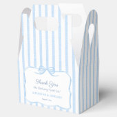 Elegante Coquette Lichtblauwe Bow Trouwdouche Bedankdoosjes (Geopend)