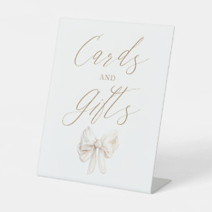 Elegante Coquette Lint Kaarten en Cadeaus Reclamebord Met Voetstuk
