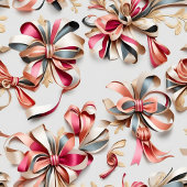 Elegante coquette linten en strikken Kerstmis Cadeaupapier