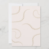 Elegante Coquette Parel Boog Doop Uitnodiging (Achterkant)