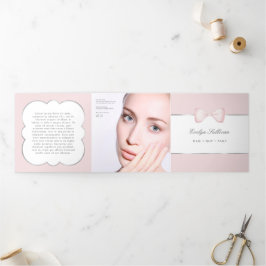 Elegante coquette roze boog trifold brochure drieluik kaart