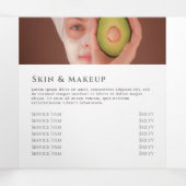 Elegante coquette roze boog trifold brochure drieluik kaart (Binnenkant midden)