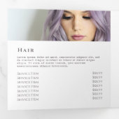 Elegante coquette roze boog trifold brochure drieluik kaart (Binnenzijde eerst)