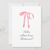 Elegante Coquette Roze Ribbon Bow Bruidsmeisje Kaa (Voorkant)