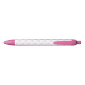 Elegante Coquette Roze Strik Script Naam Monogram Zwarte Inkt Pen (Achterkant)