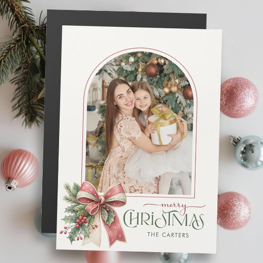 Elegante Coquette Striking Kerstmis Boog Foto