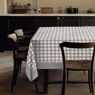 Elegante Coral Peach tafelkleed met Check Pattern