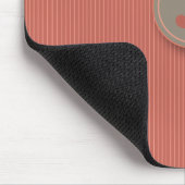 Elegante Coral Personalized Monogrammed Mousepad Muismat (Hoek)
