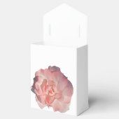 Elegante Coral Pink Rose Bloemen bruiloft gast Bedankdoosjes (Geopend)