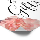 Elegante Coral Pink Rose Bloemen Kaarten & Geschen Poster (Hoek)