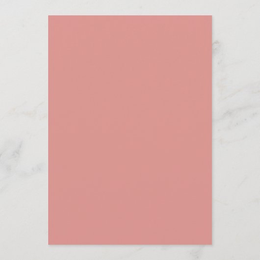 Elegante Coral Roze Monogram Moderne bruiloft Menu (Achterkant)