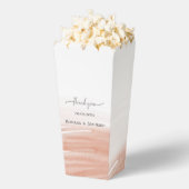 Elegante Coral Terracotta bruiloft Bedankdoosjes (Popped)