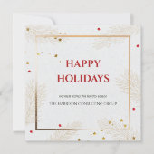 Elegante Corporate aangepaste Logo QR Code Kerstmi Feestdagenkaart (Voorkant)