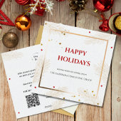Elegante Corporate aangepaste Logo QR Code Kerstmi Feestdagenkaart