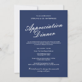Elegante Corporate Appreciation Dinner Invitation Kaart