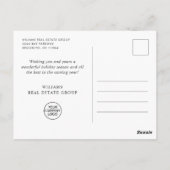 Elegante Corporate Christmas Ornament Vakantie Briefkaart (Achterkant)