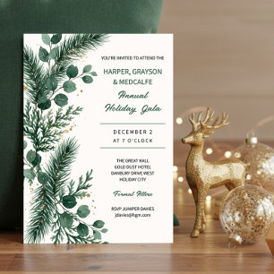 Elegante Corporate Smaragdgroene Gouden Galavoorst Kaart