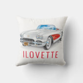 Elegante Corvette Ilovette Design Kussen (Achterkant)