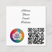 Elegante cosmetische opstelling vierkante visitekaartje (Achterkant)