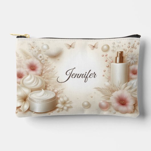 Elegante cosmetische professionele bloemenschoonhe etui (Voorkant)