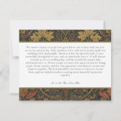 Elegante Cottage Botanische herfst bruiloft Bedankkaart (Achterkant)