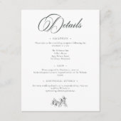 Elegante  Cottage Botanische herfst bruiloft Informatiekaartje (Voorkant)