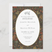 Elegante Cottage Botanische herfst bruiloft Kaart (Voorkant)