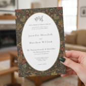 Elegante  Cottage Botanische herfst bruiloft Kaart