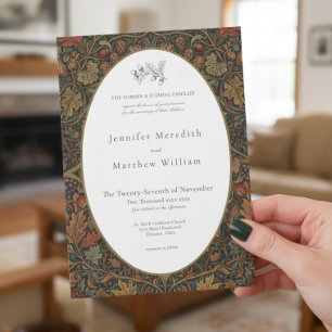 Elegante  Cottage Botanische herfst bruiloft Kaart