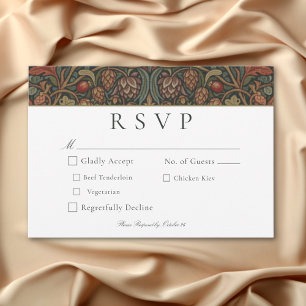 Elegante  Cottage Botanische herfst bruiloft RSVP Kaartje