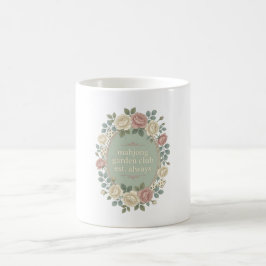 Elegante Cottagecore Bloemenslinger Mahjong Koffie Koffiemok