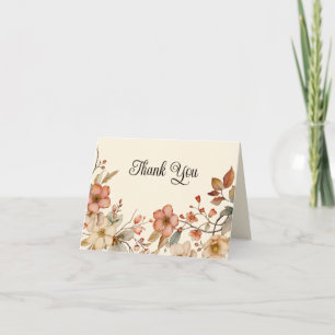 Elegante Cottagecore Waterverf Wilde Bloem  Kaart