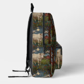 Elegante country chic boho koe boerderij bedrukte rugzak (Links)