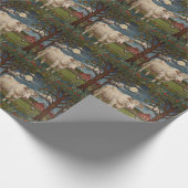 Elegante country chic boho koe boerderij cadeaupapier (Hoek)